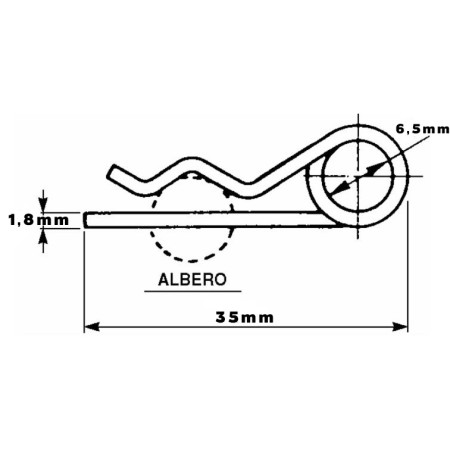 Chaveta R 1.8mm