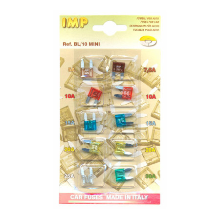 Blister 10 mini fusiveis