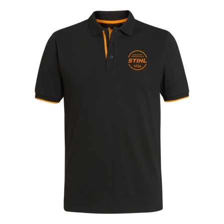 Polo preto LOGO-CIRCLE ta