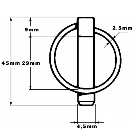 Chaveta 4.5mm