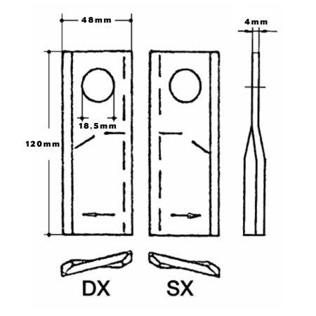 FACA ROTATIVA 120X49X4 ES
