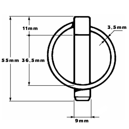 Chaveta 9mm