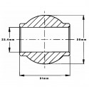 Rótula superior 50x51 Furo 25,4 mm
