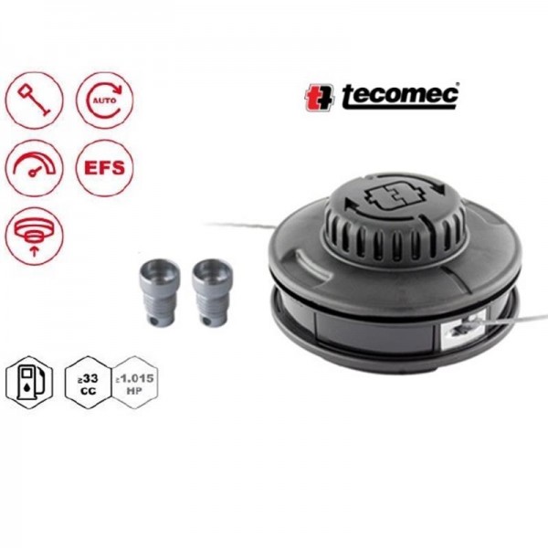 Cabeça fio nylon M10x1 + M12x1.5 TECOMEC