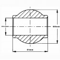Rotula para Gancho Superior CAT 2-3 60X51X25,4mm