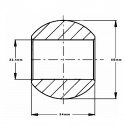 Rótula tipo 1 MF 34X56 Furo 22,1mm