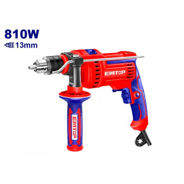 Berbequim EMTOP 810W 13mm Vel. Reg.